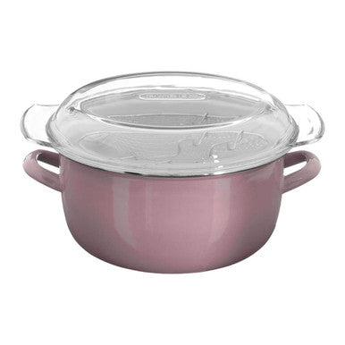 Orsina Telo Deep Fryer with Wire Basket and Glass Lid – Pink