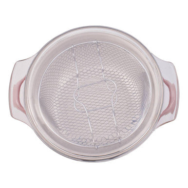 Orsina Telo Deep Fryer with Wire Basket and Glass Lid – Pink