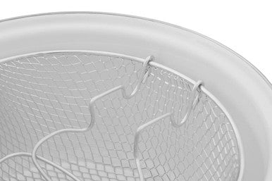 Orsina Telo Deep Fryer – Enamel Steel Stovetop Pot with Basket, Grey