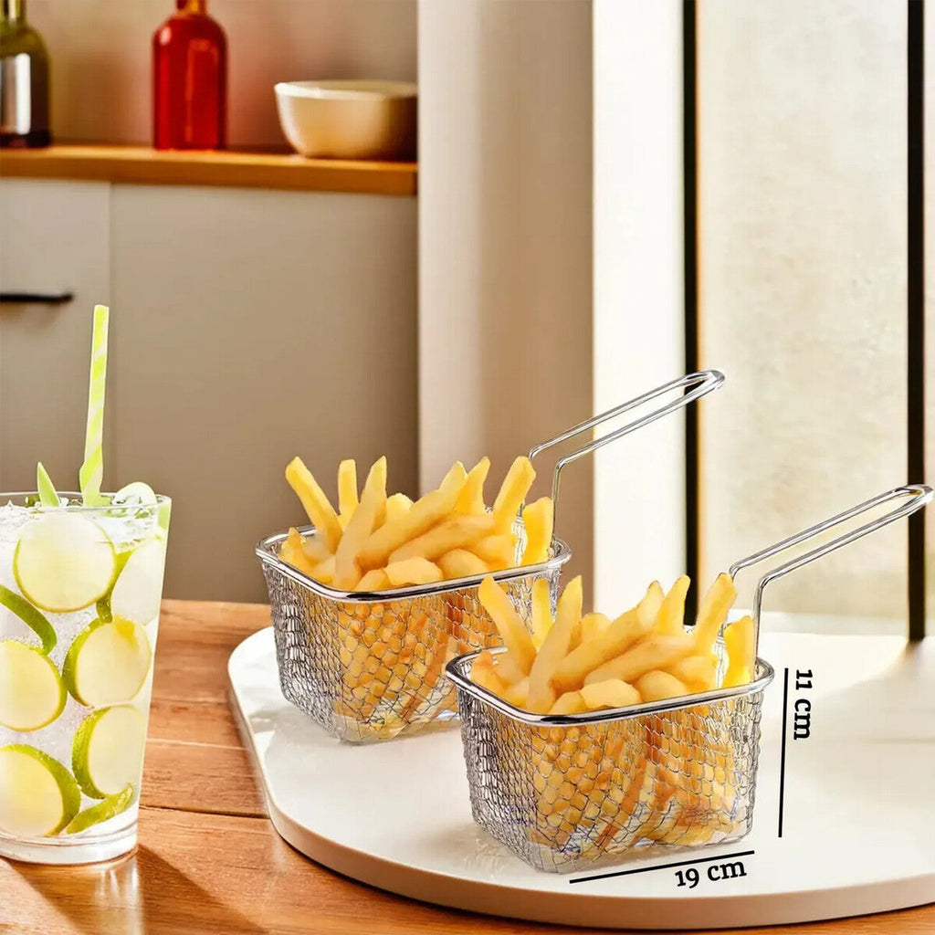 Orsina Telo French Fries Serving Basket | Stainless Steel Square Wire