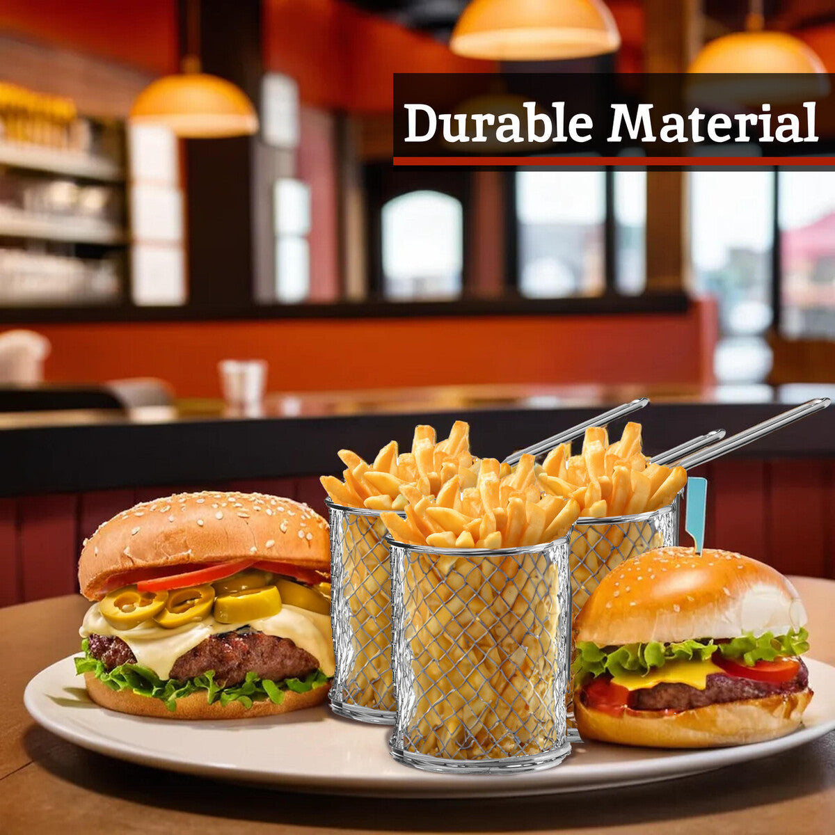 Orsina Round Mini Fryer Basket – Stainless Steel Servingware
