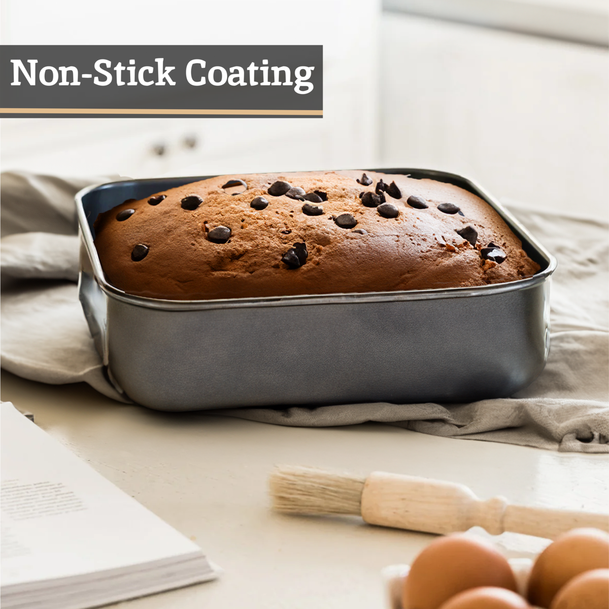 Orsina Mari Square Springform Cake Tins - Set of 3 Non-Stick Pans