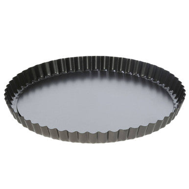 Orsina Mari Non-Stick 28cm Loose Base Flan and Quiche Tin – Black