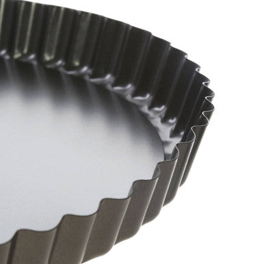 Orsina Mari Non-Stick 28cm Loose Base Flan and Quiche Tin – Black