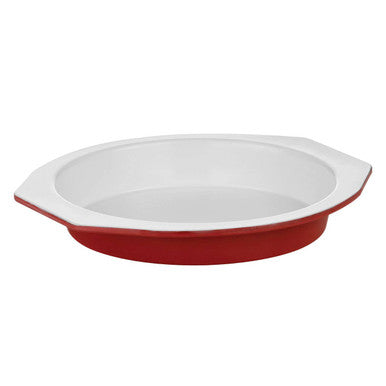 Orsina Ecocook 29cm Round Non-Stick Baking Dish with Handles – Red