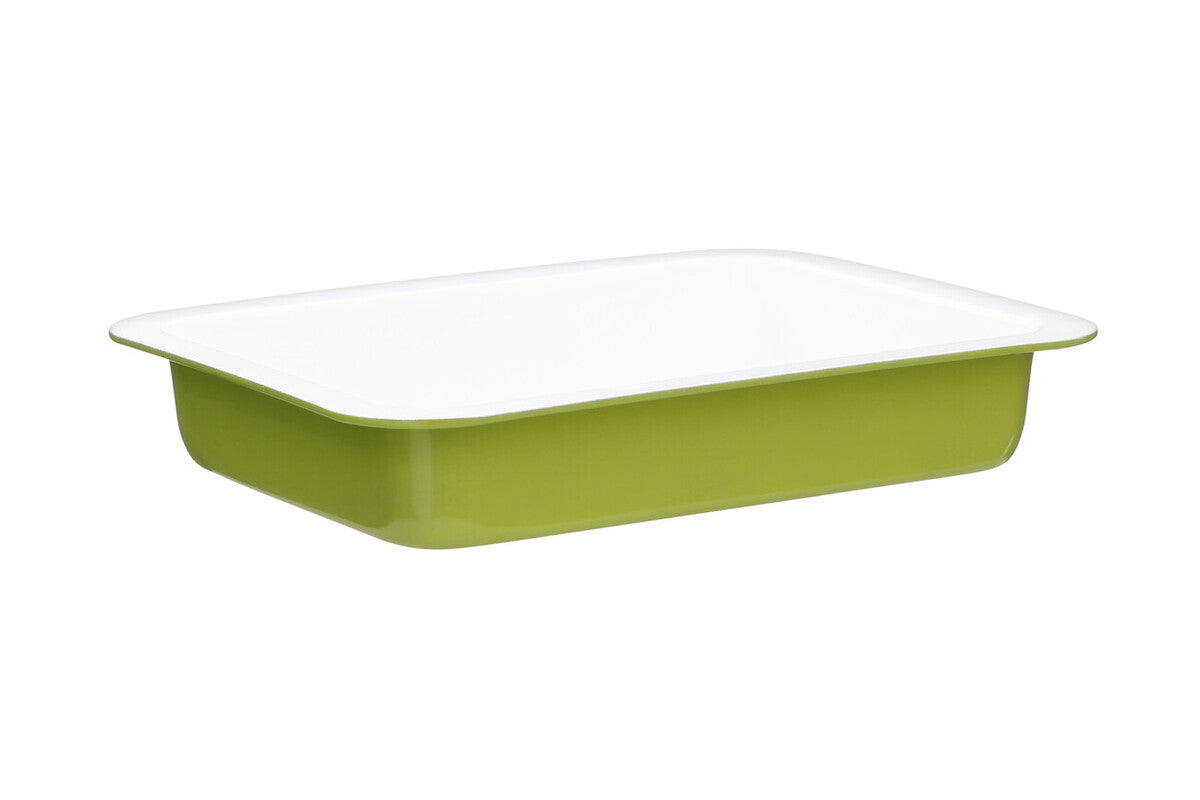 Ecocook Lime Green Non-Stick Ceramic Roasting Dish by Orsina