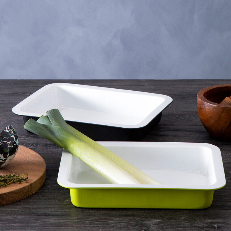 Ecocook Lime Green Non-Stick Ceramic Roasting Dish by Orsina