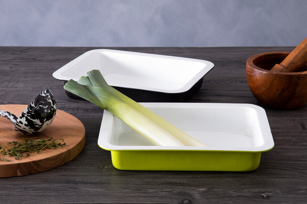 Ecocook Lime Green Non-Stick Ceramic Roasting Dish by Orsina