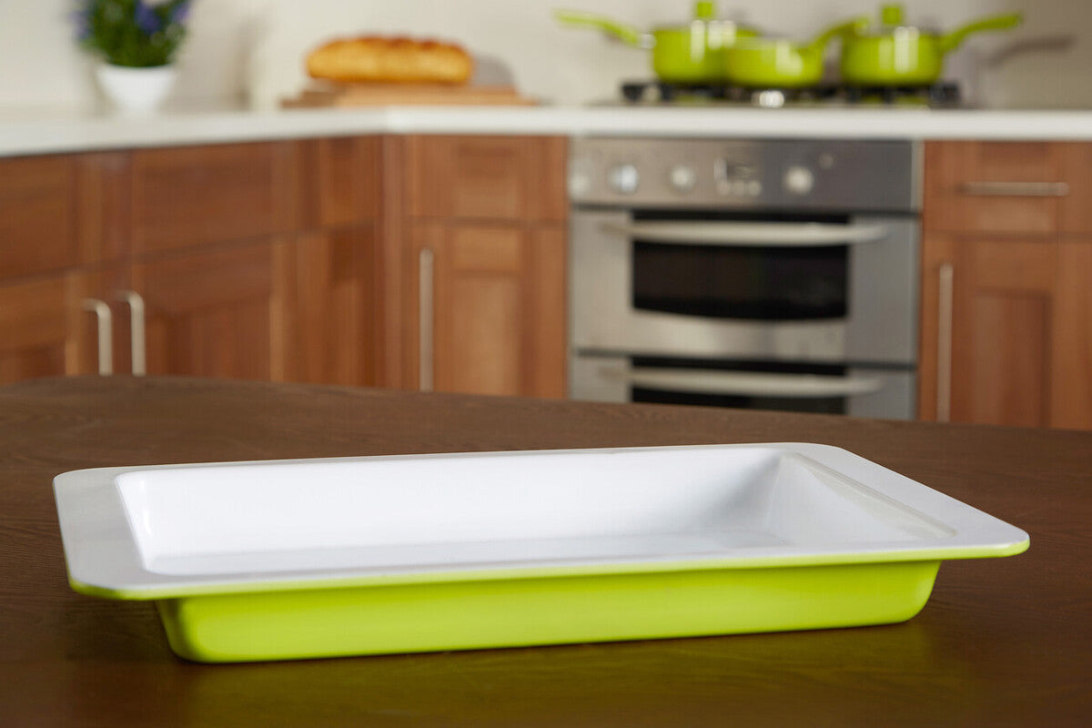 Orsina Ecocook Round Baking Dish – Lime Green Non-Stick Mineral Surface