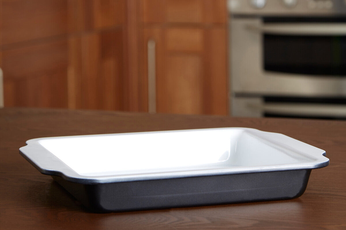 Orsina Ecocook Non-Stick Baking Dish with Handles – Black Roasting Pan