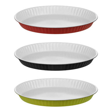Orsina Ecocook Low Flan Dish – Non-Stick Black Tart Pan, 280°C Heat