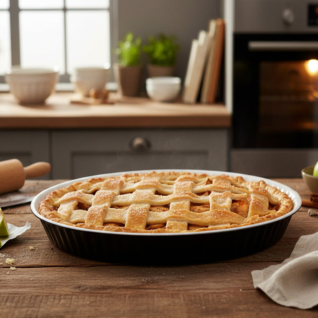 Orsina Ecocook Low Flan Dish – Non-Stick Black Tart Pan, 280°C Heat