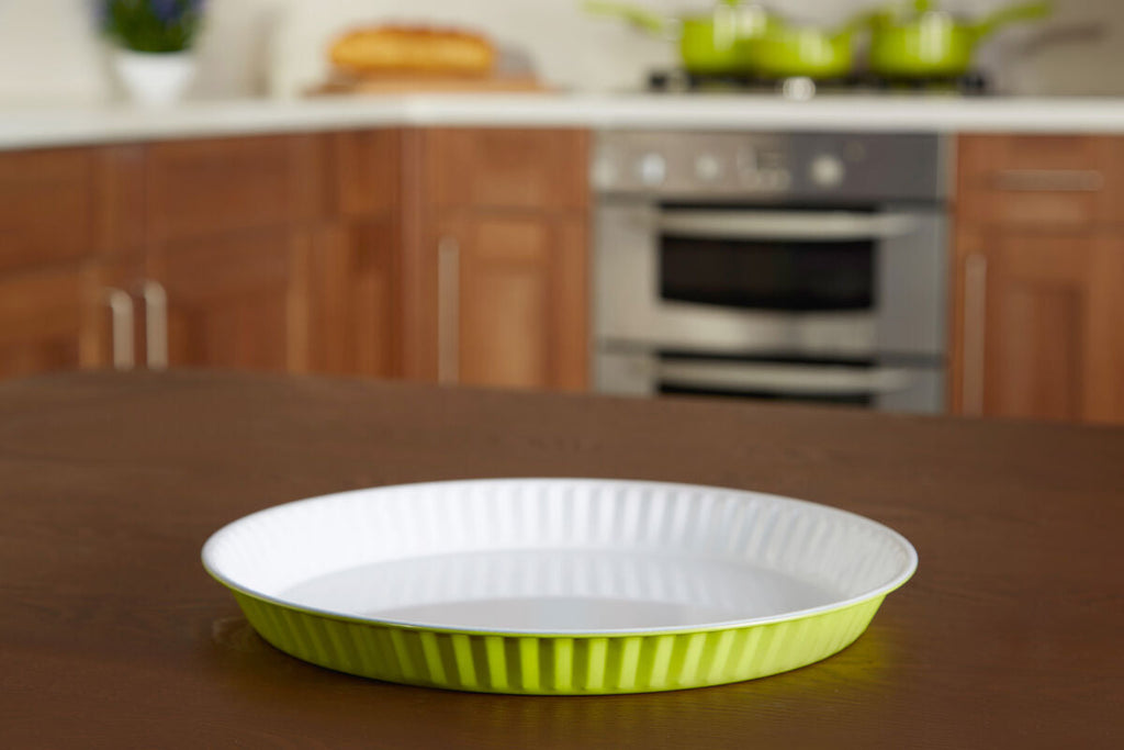 Orsina Ecocook Non-Stick Flan Dish – Lime Green & White Tart Pan