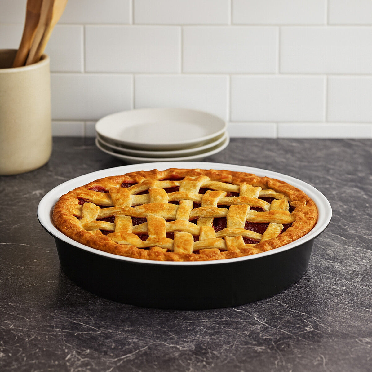 Orsina Ecocook Round Cake Tin – Non-Stick Black Deep Baking Pan
