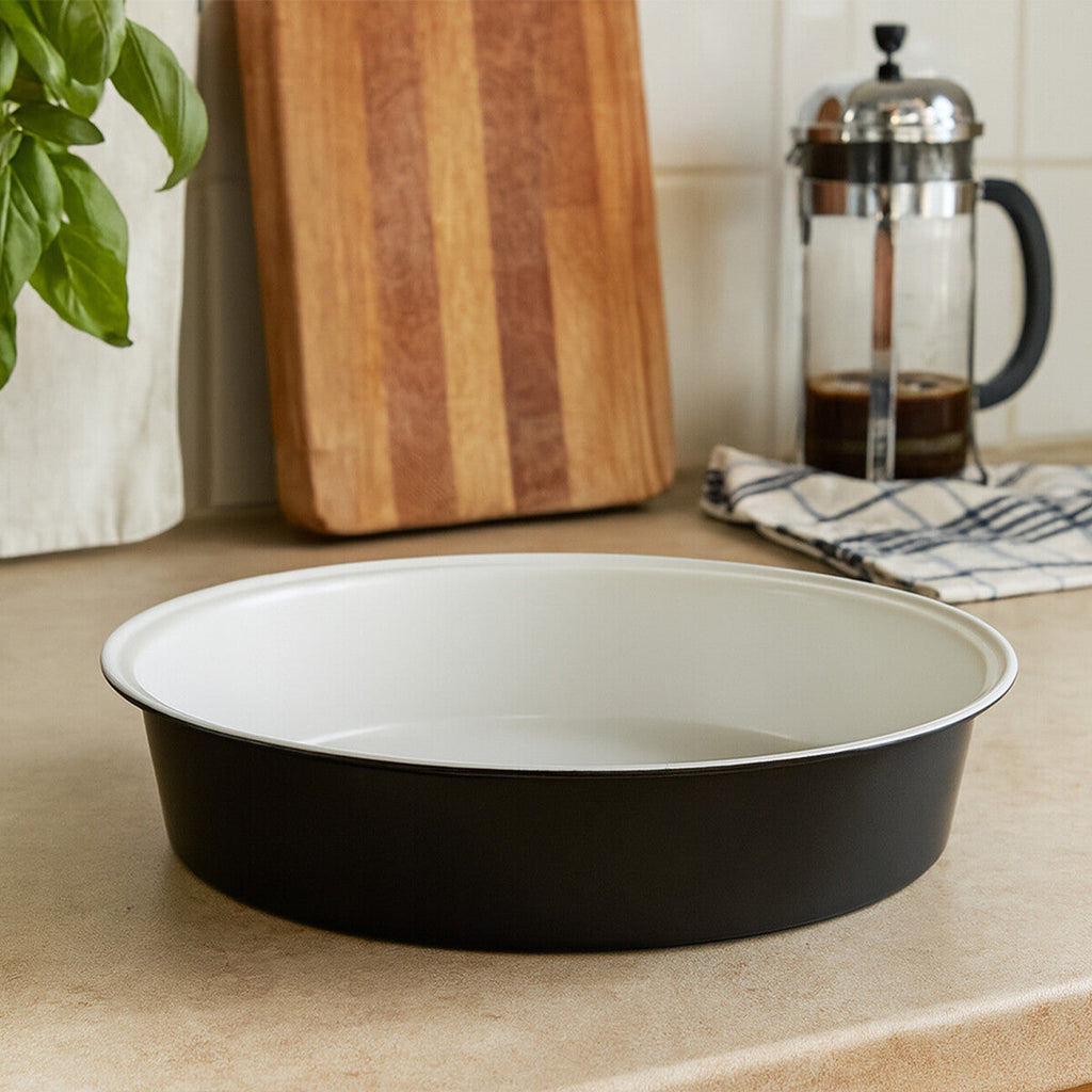 Orsina Ecocook Round Cake Tin – Non-Stick Black Deep Baking Pan