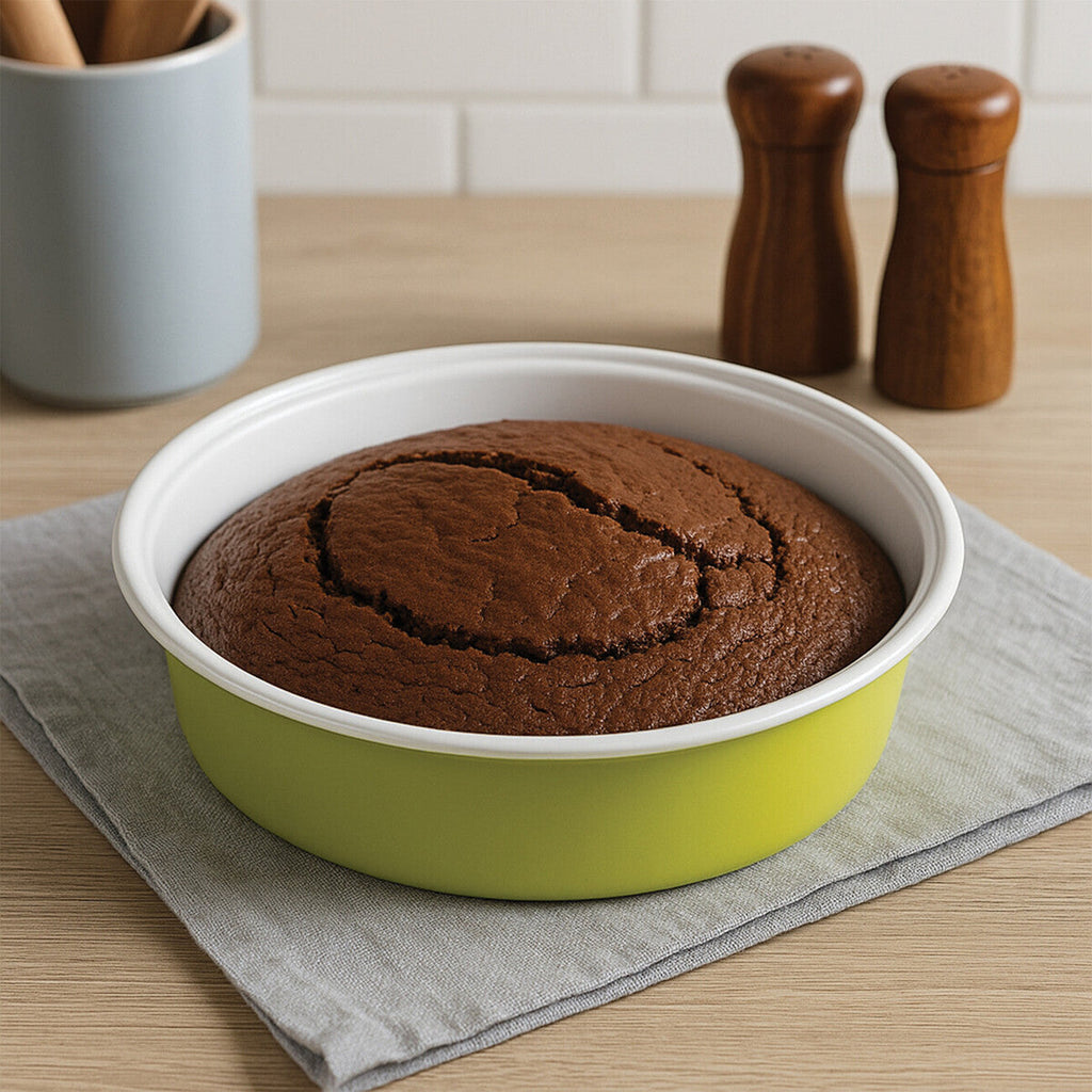 Orsina Ecocook Non-Stick Cake Tin – PTFE-Free Lime Green and White