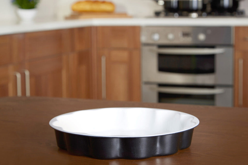 Orsina Ecocook Black Flan Dish – Non-Stick Mineral Quiche & Tart Pan