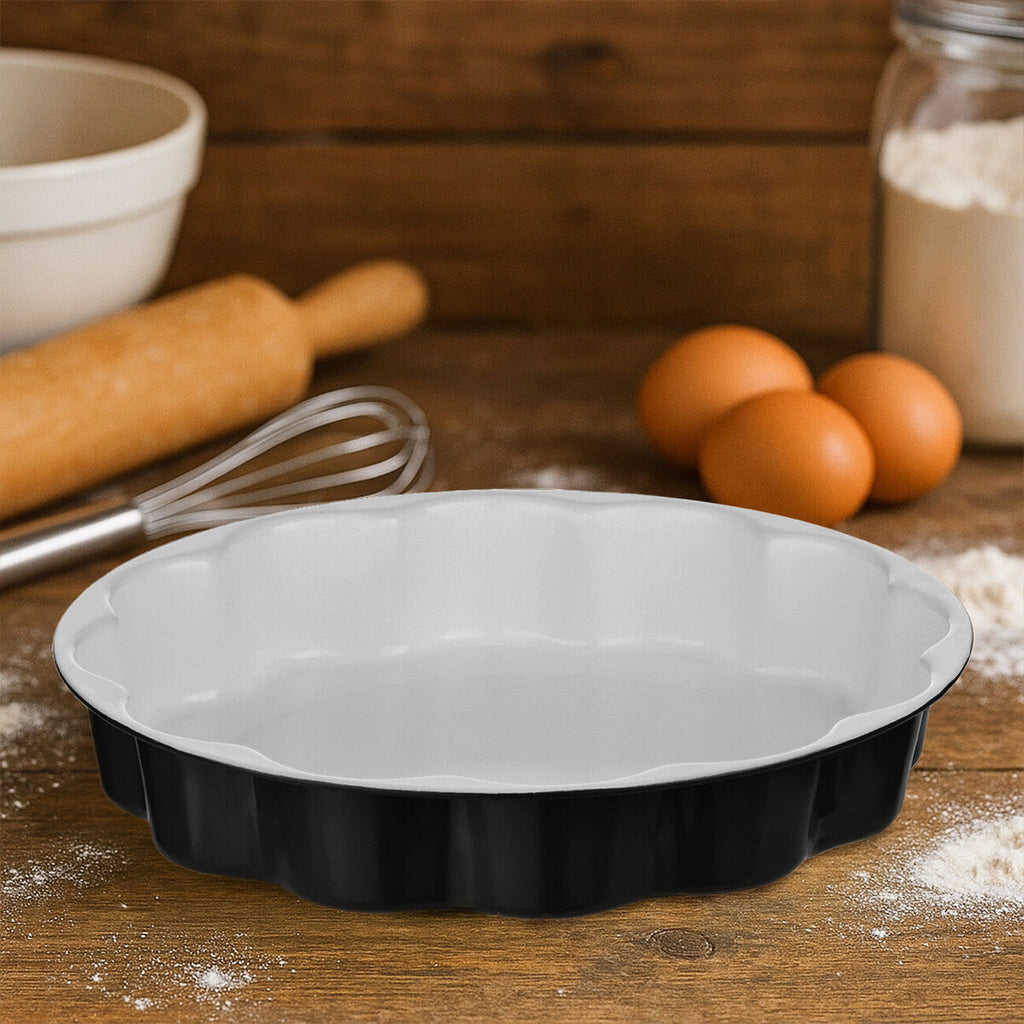 Orsina Ecocook Black Flan Dish – Non-Stick Mineral Quiche & Tart Pan
