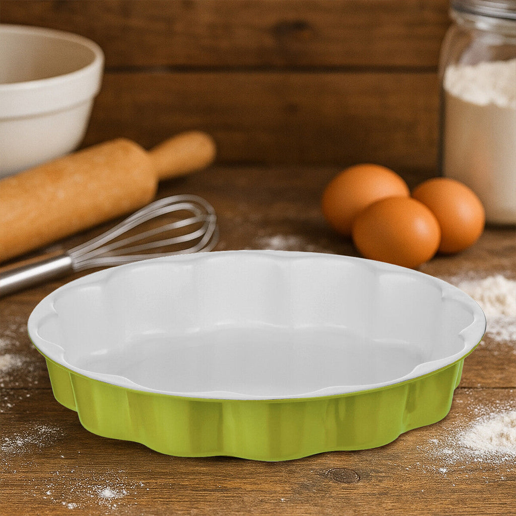 Orsina Ecocook Flan Dish – Non-Stick Lime Green Tart & Quiche Pan