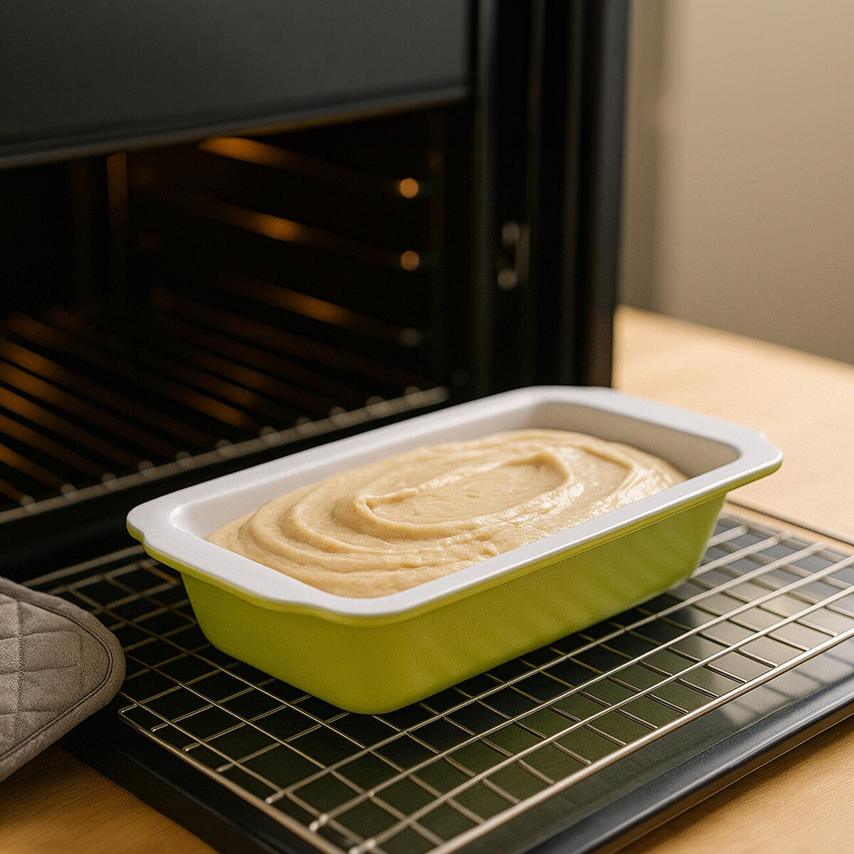 Orsina Ecocook Loaf Tin – Non-Stick Mineral Coating – Lime Green