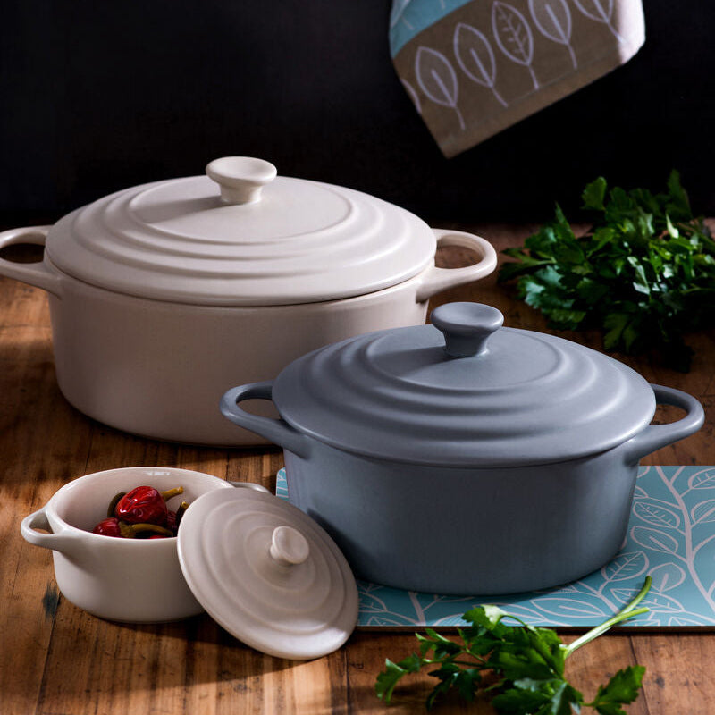 Orsina Mini Casserole Dish | 230ml Non-Stick Stoneware - Grey