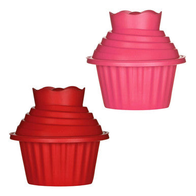 Orsina Hallie Red Giant Cupcake Silicone Mould Set – 3-Piece Bakeware