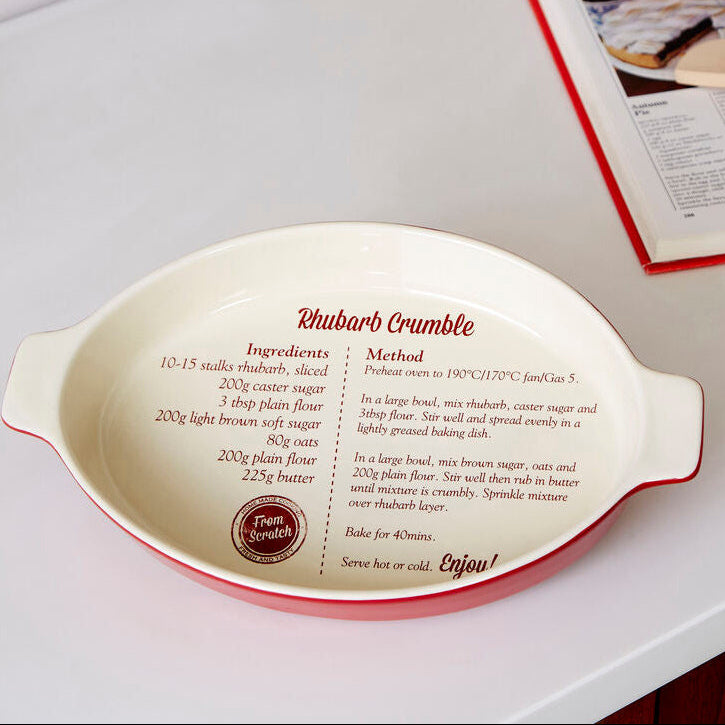 Orsina Red Stoneware Oval Baking Dish – Oven-to-Table Cookware