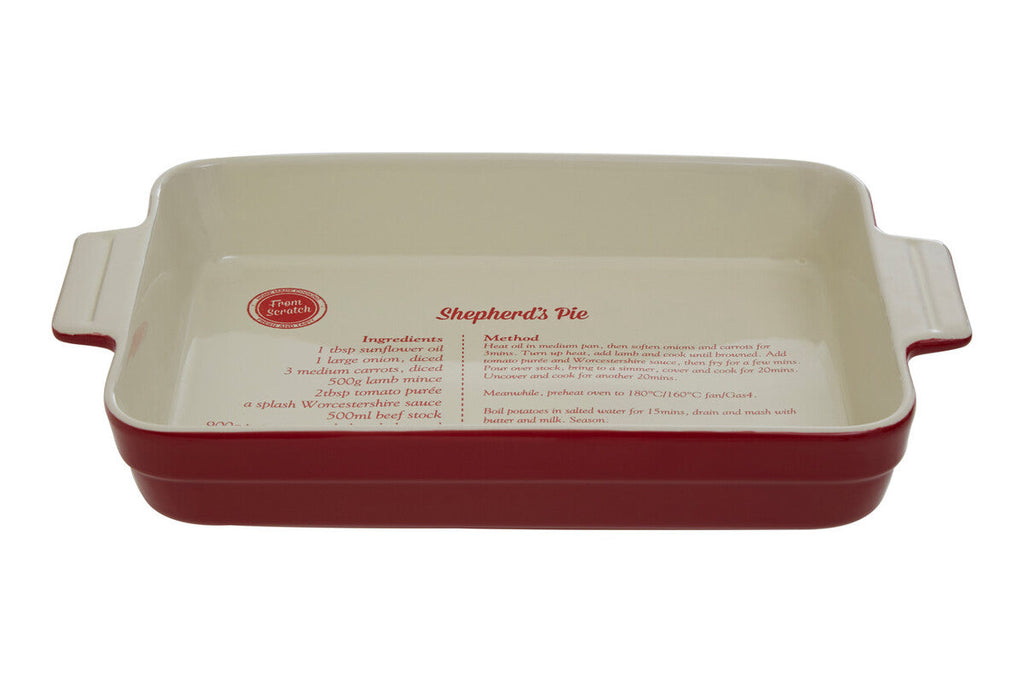 Orsina Red Stoneware Rectangular Baking Dish – 3300ml Casserole