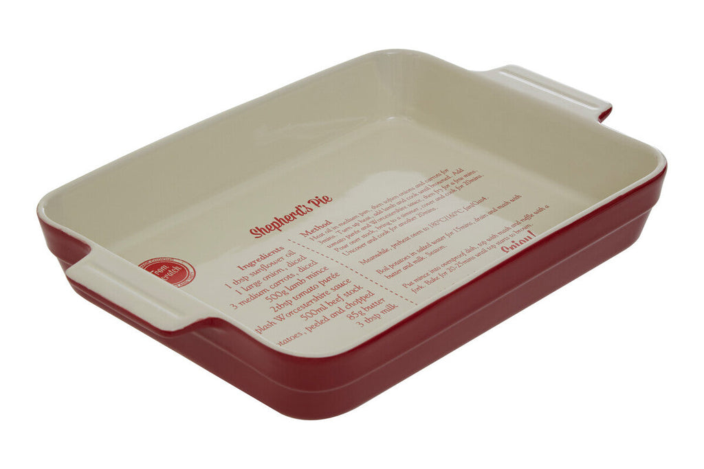 Orsina Red Stoneware Rectangular Baking Dish – 3300ml Casserole