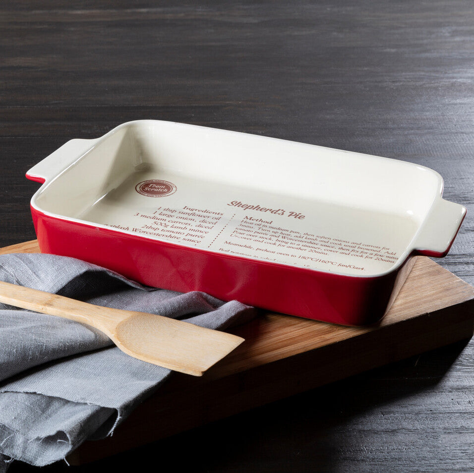 Orsina Red Stoneware Rectangular Baking Dish – 3300ml Casserole