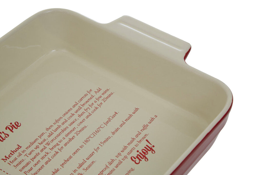 Orsina Red Stoneware Rectangular Baking Dish – 3300ml Casserole