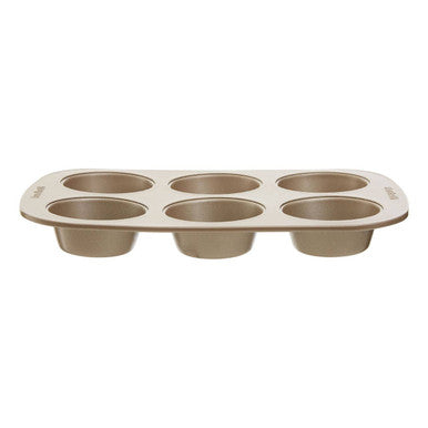 Orsina Non-Stick 6 Cup Muffin Tray – Champagne Gold Carbon Steel