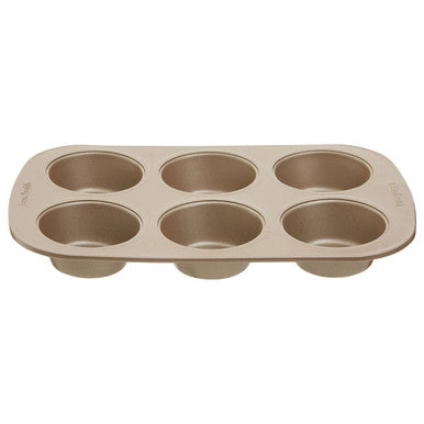 Orsina Non-Stick 6 Cup Muffin Tray – Champagne Gold Carbon Steel