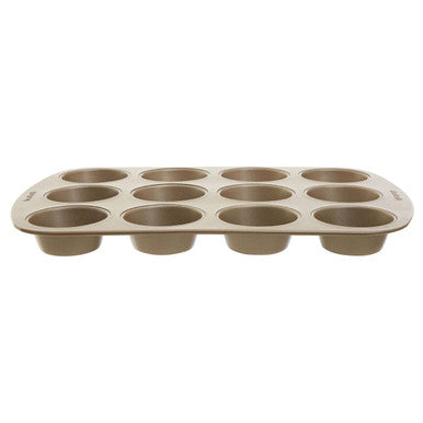 Orsina Non-Stick Muffin Tray – 12 Cup Carbon Steel Baking Pan, Gold
