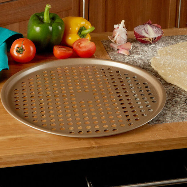 Orsina From Scratch Non-Stick Perforated Round Pizza Crisper Pan