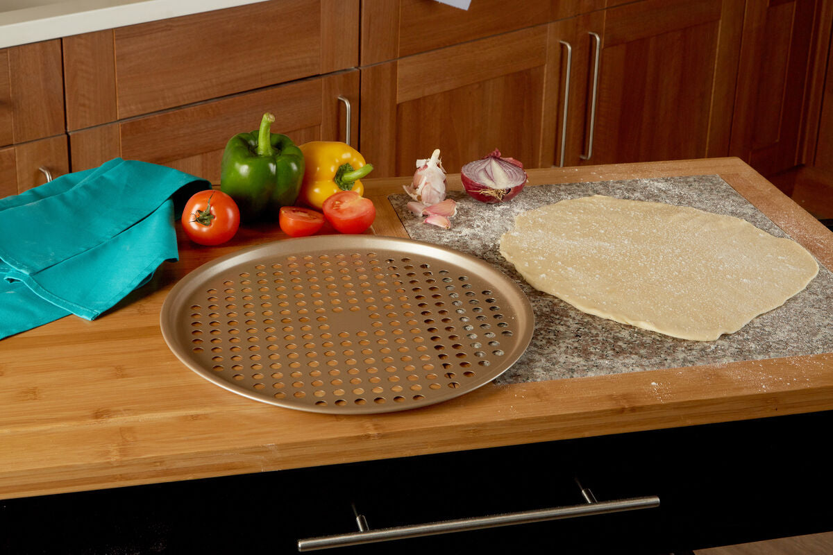 Orsina From Scratch Non-Stick Perforated Round Pizza Crisper Pan