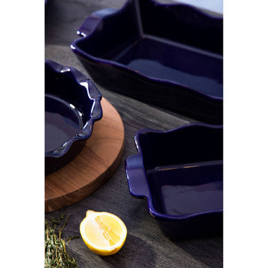 Orsina Modern Retro Small Oven Dish – Blue Ceramic Baking Dish