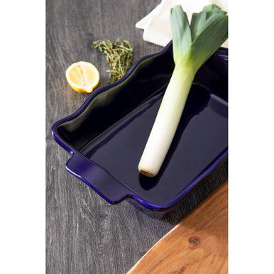 Orsina Modern Retro Large Oven Dish – Blue Ceramic Casserole Bakeware