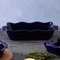 Orsina Modern Retro Large Oven Dish – Blue Ceramic Casserole Bakeware