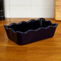 Orsina Modern Retro Ceramic Loaf Dish – Blue Rectangular Baking Pan