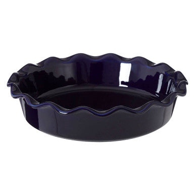 Orsina Blue Ceramic Round Baking Dish – Modern Retro Oven-to-Table