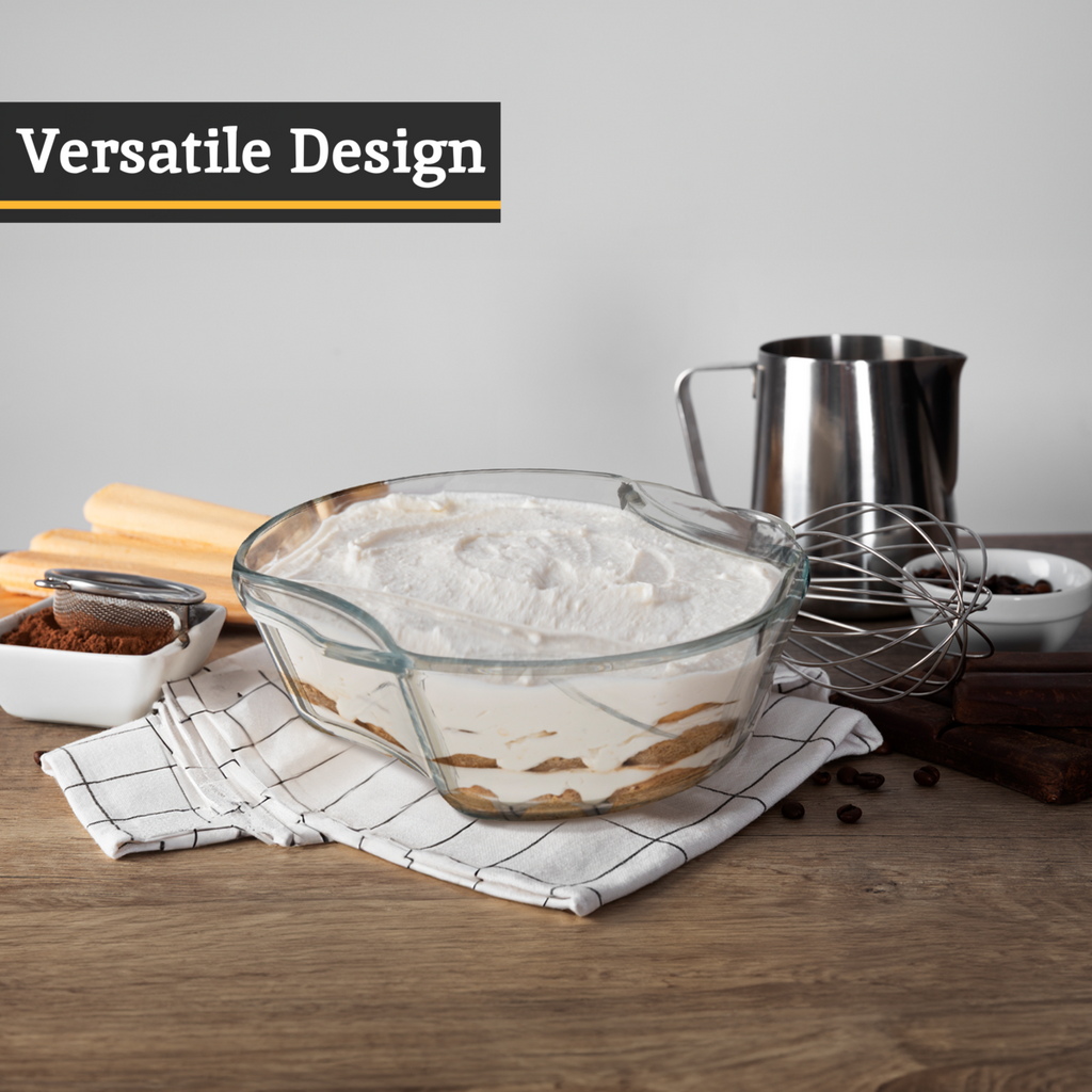 Orsina Clear Glass Casserole Dishes – Set of 3 Oven-to-Table Bakeware