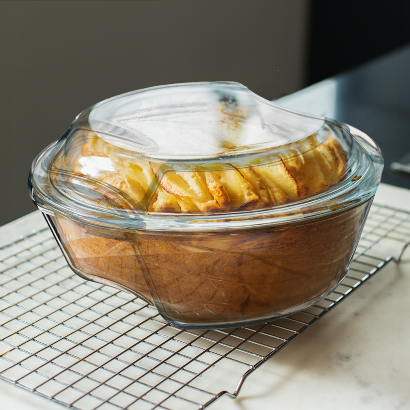 Orsina Clear Glass Casserole Dishes – Set of 3 Oven-to-Table Bakeware