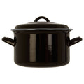 Orsina Porter Black Enamel 18cm Casserole Dish with Lid