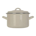 Orsina Porter White Enamel Casserole Dish – 18cm Round Cooking Pot