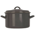 Orsina Porter Grey Enamel 22cm Casserole Dish with Lid – Modern Cookware