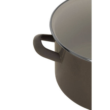 Orsina Porter Grey Enamel 22cm Casserole Dish with Lid – Modern Cookware