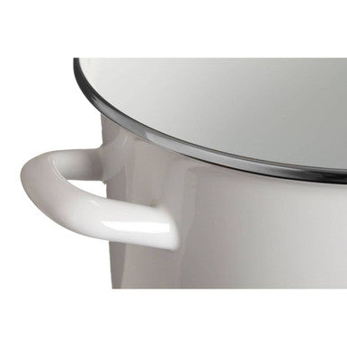 Orsina Porter White Enamel Casserole Dish – 22cm Large 4.7L Stockpot