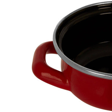 Orsina Red Enamel Mini Casserole Dish – 10cm Individual Baking Pot