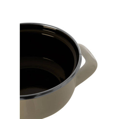 Orsina Porter White Enamel Mini Casserole Dish with Lid – 10cm